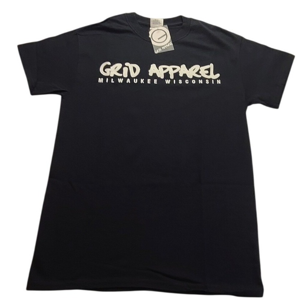 Grid Apparel Milwaukee Wisconsin‎ T-Shirt Mens Small Black Graphic Tee NWT